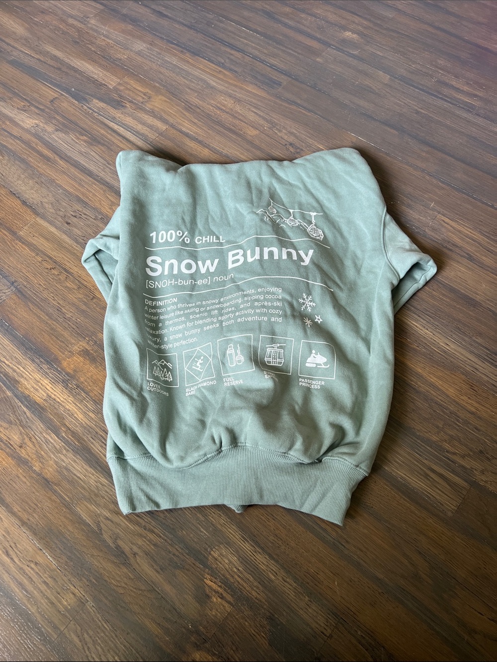 Green Pullover Hoodie with Front Pocket - Picture 2 of 2